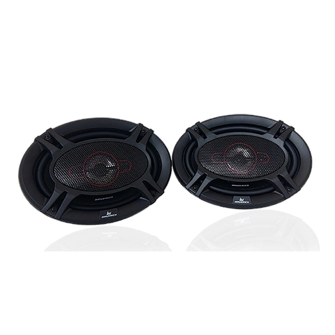 juego de parlantes para auto 6x9 maverick 4 vías 650w audio color negro