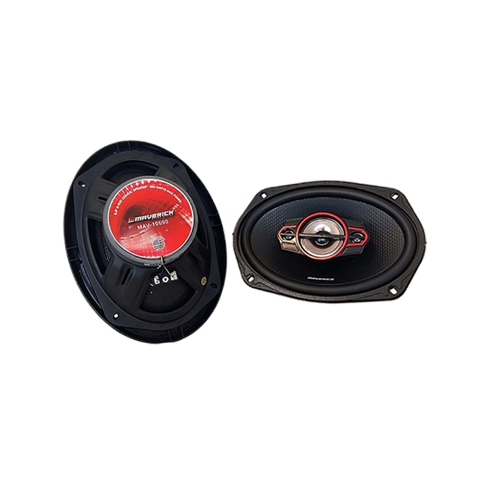 juego de parlantes para auto 6x9 maverick 4 vías 650w audio color negro