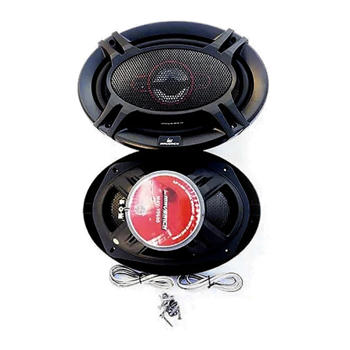 juego de parlantes para auto 6x9 maverick 4 vías 650w audio color negro