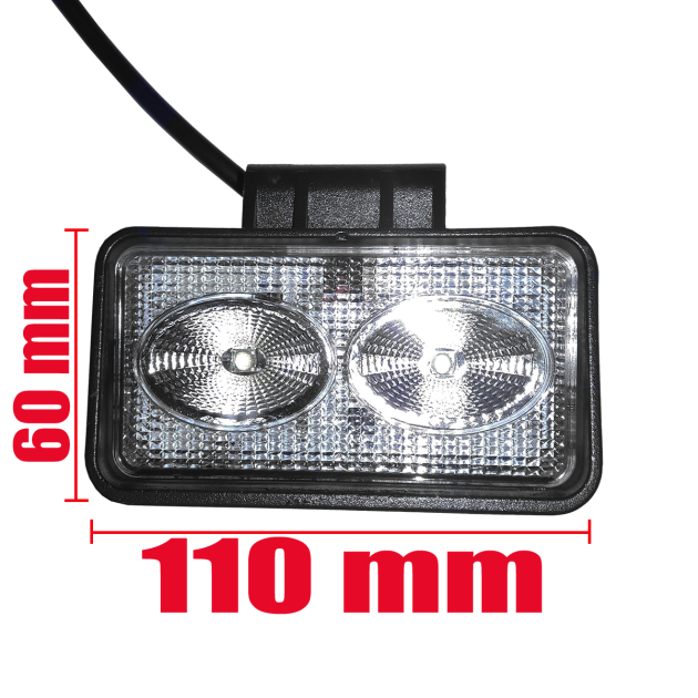 faro farol auxiliar caminero led rectangular 6 led 10 30v (copia)