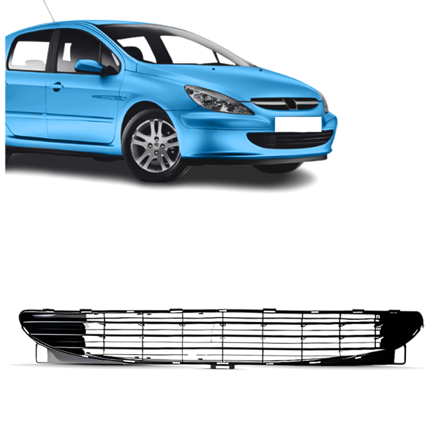 rejilla central de paragolpe peugeot 307 2001 2006