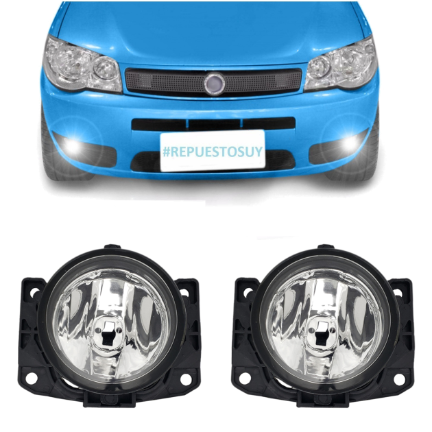 kit 2 faros auxiliar caminero fiat palio siena fase 2 2005 /...
