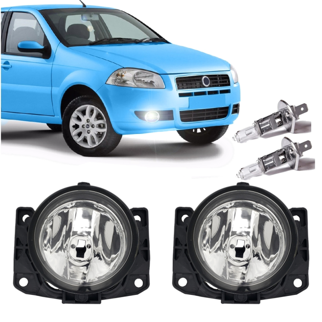 kit 2 faro auxiliar caminero + 2 lamparas h1 fiat palio siena 2008 /...