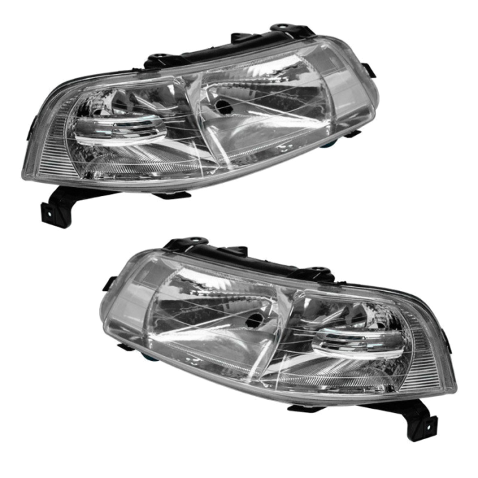 kit 2 semiopticas + 2 led vw gol parati saveiro g3 2000 2005