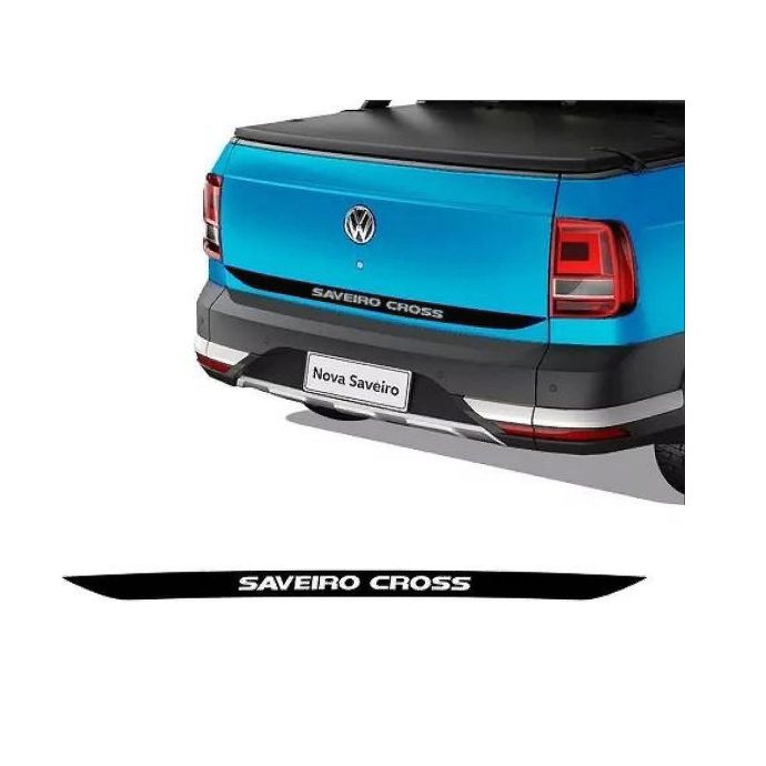 emblema adhesivo insignia porton trasero saveiro cross negro