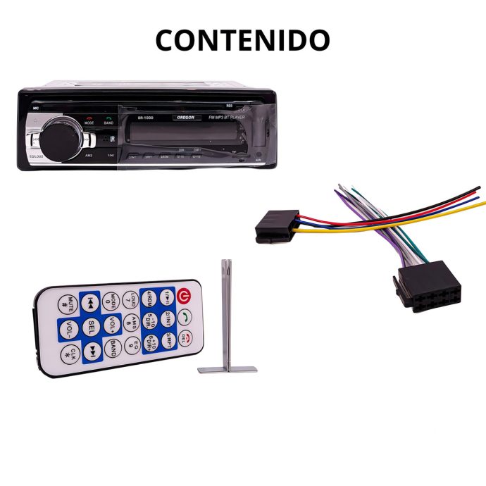 radio bluetooth frente fijo sd mp3 usb radio fm aux oregon or 1000