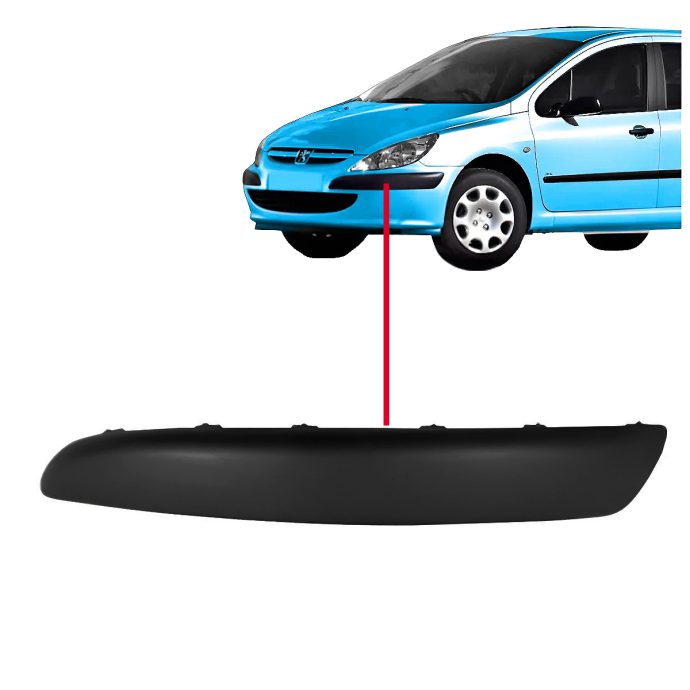 moldura de paragolpe delantero izquierdo peugeot 307 2001 2006