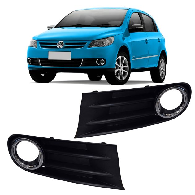 kit 2 rejillas aro cromado vw gol saveiro g5 2009 2013