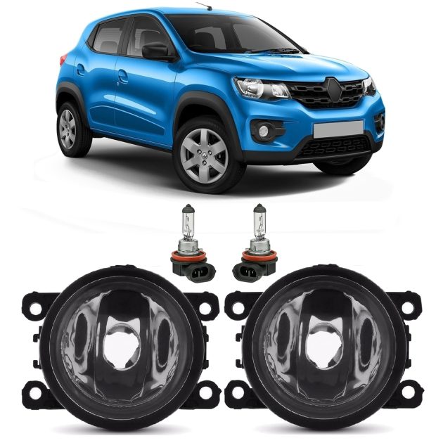 kit 2 faro auxilar caminero + 2 lamparas renault kwid