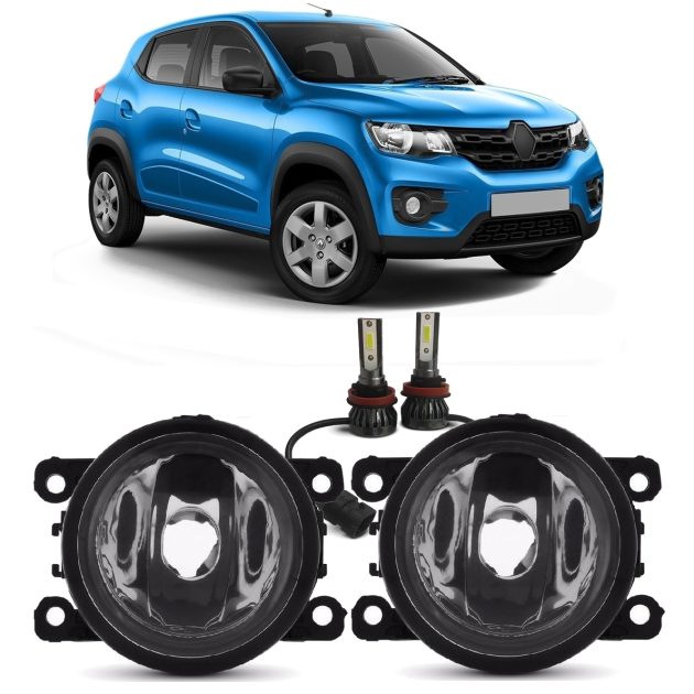 kit 2 faro auxilar caminero + 2 lamparas renault kwid