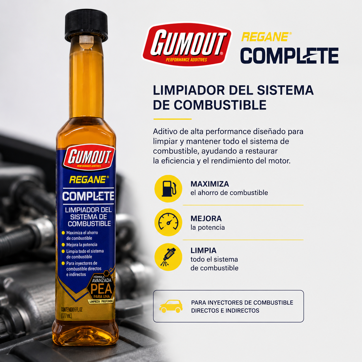 limpia inyectores gumout regane complete – limpiador de sistema de combustible