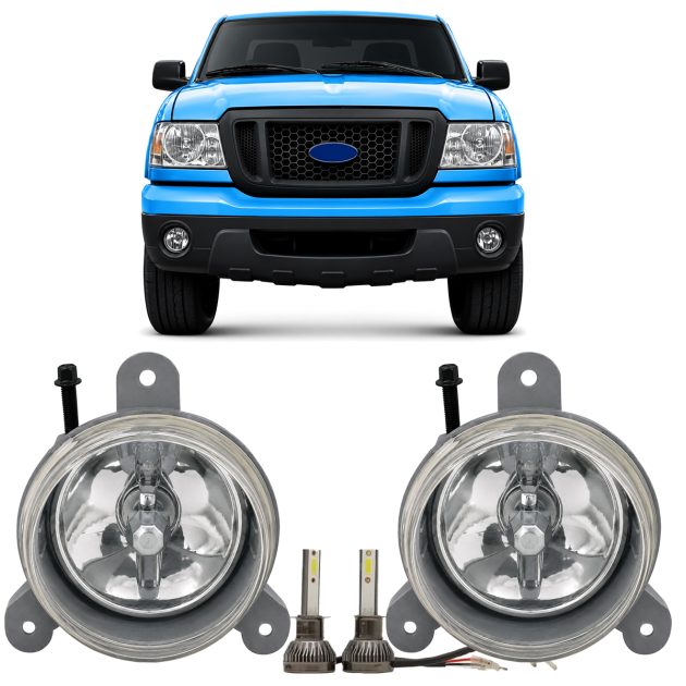 kit 2 faro auxiliar camineros ford ranger 2006 / 2009