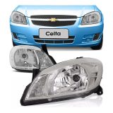 kit 2 semiopticas chevrolet celta cromada 2007 2016