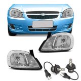 kit 2 semiopticas chevrolet celta cromada 2007 2016