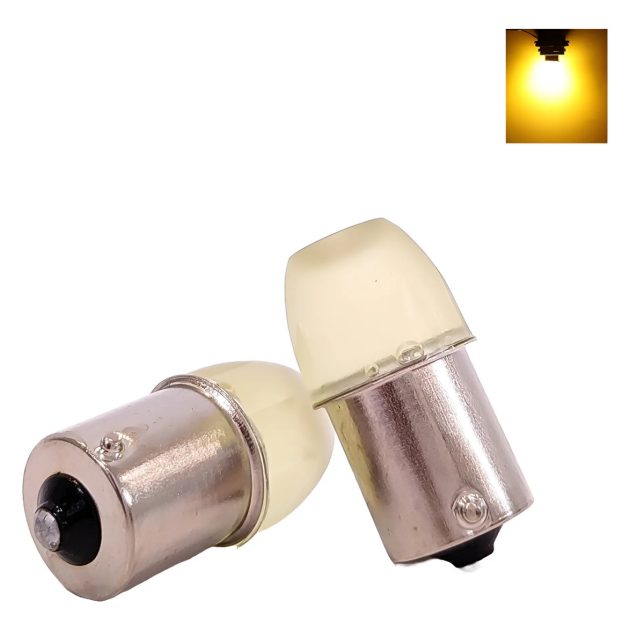 kit 2 lamparas led ceramicas p21w amarillas ambar 1 polo