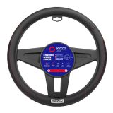 cubre volante eco cuero sparco negro costura roja