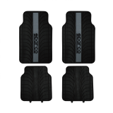 alfombras universales sparco pvc 4 piezas negro/gris – spc1913gr