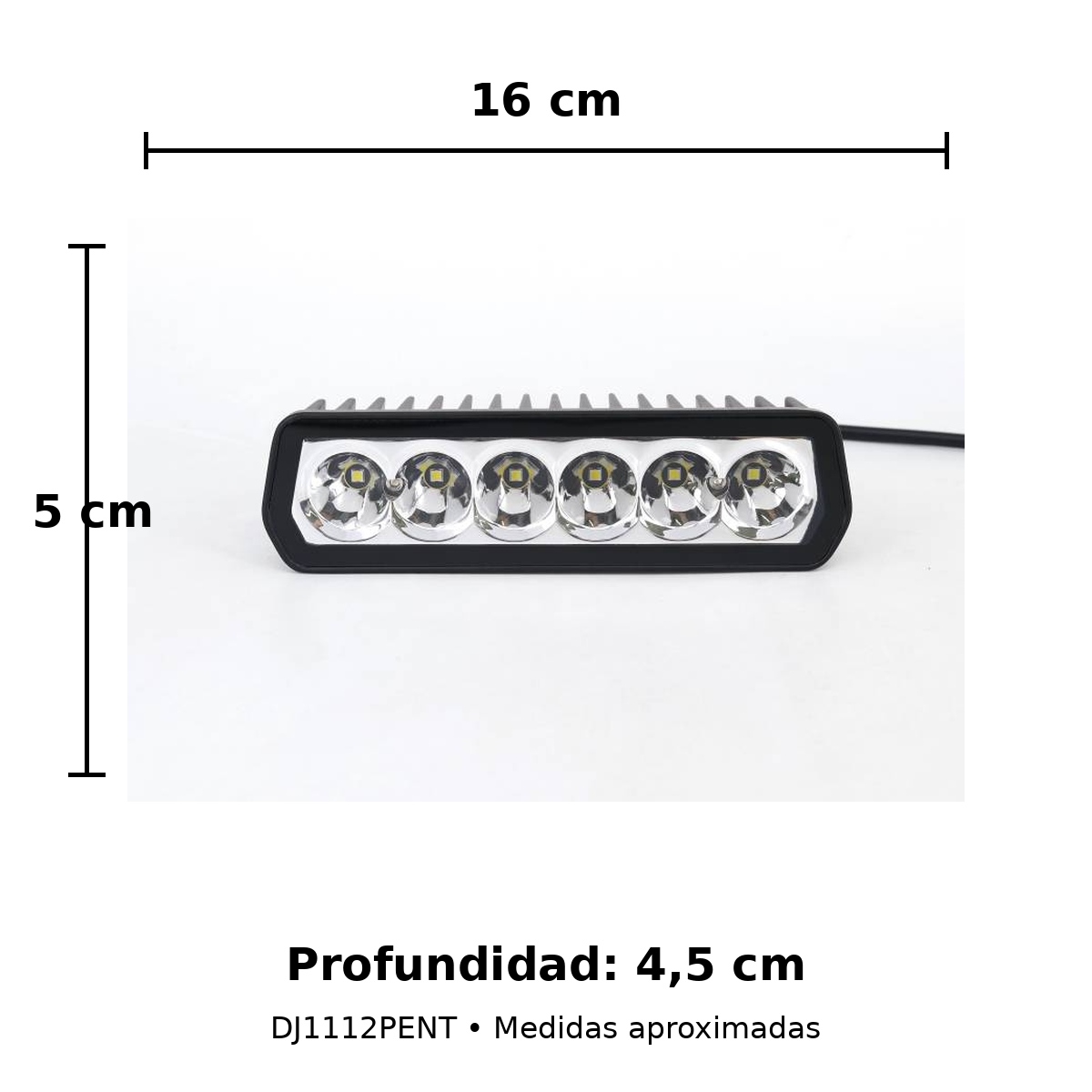 faro led iron ir100 rectangular 30w 12/24v dj1112pent