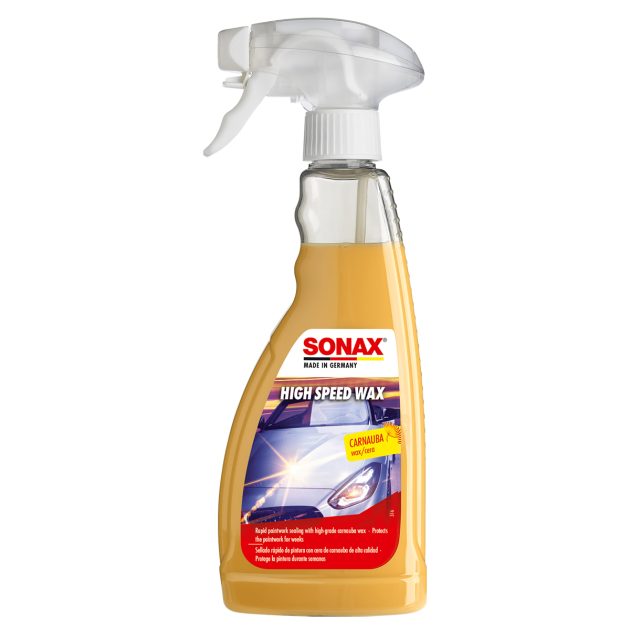 cera rápida sonax high speed wax carnauba spray 500ml