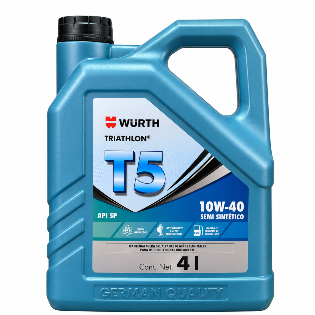 aceite motor würth triathlon t5 10w40 semi sintético 4l api sp