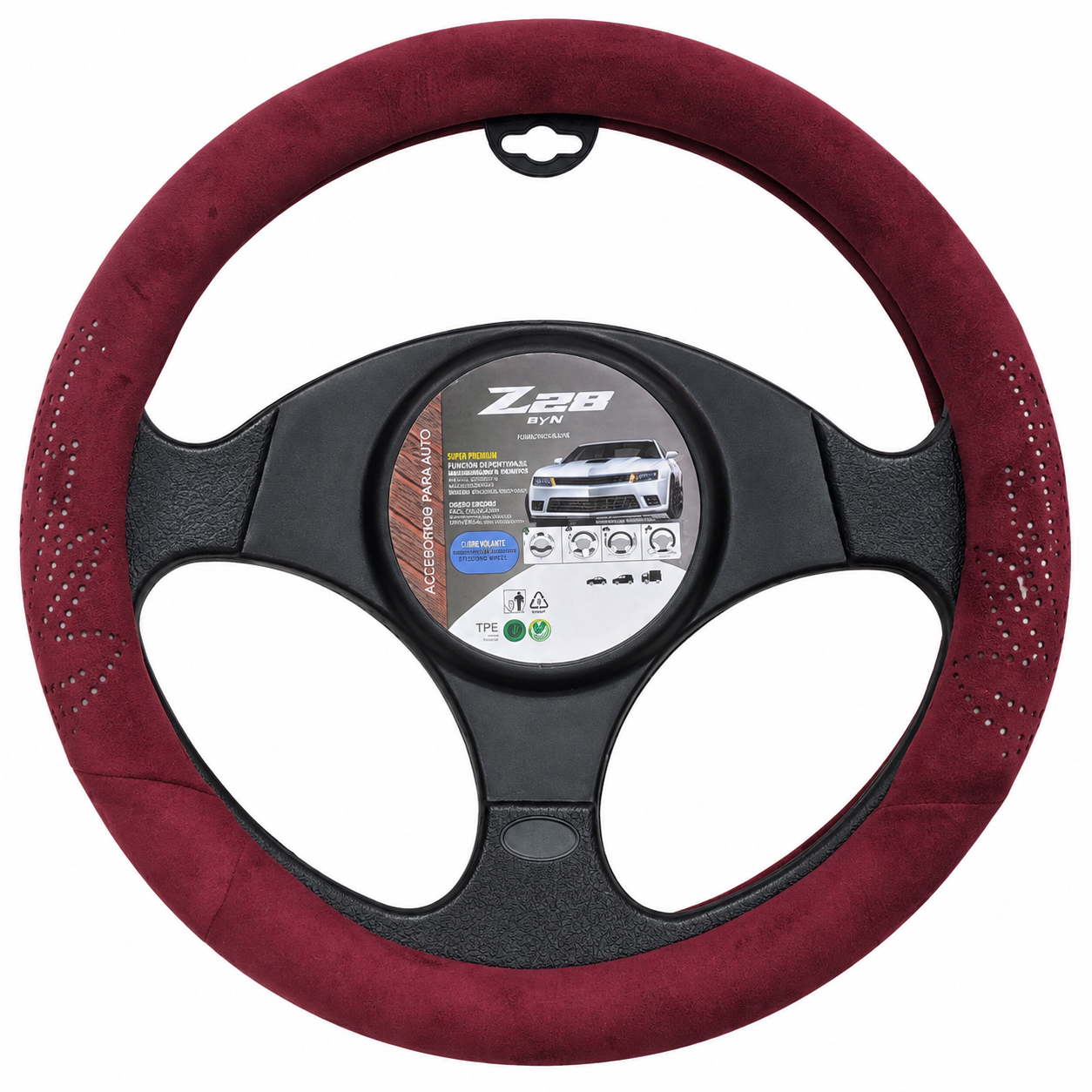 cubre volante bordó gamuza 38 cm cv 014