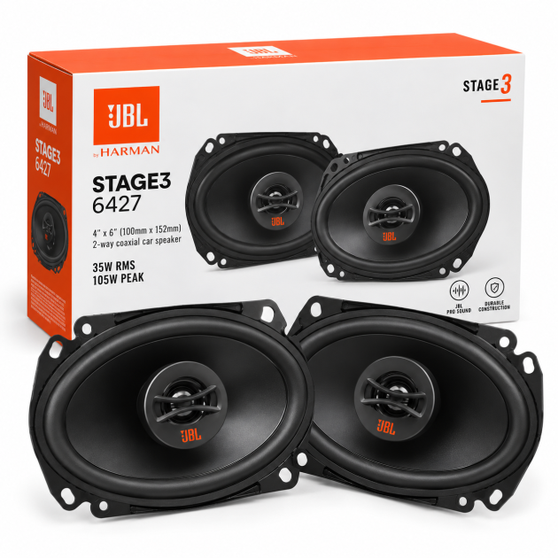parlantes jbl 4x6" 105w 35w rms 2 vías stage3 6427