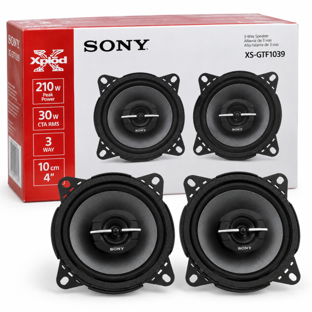 parlantes sony 4" 210w 30w rms 3 vías xs gtf1039