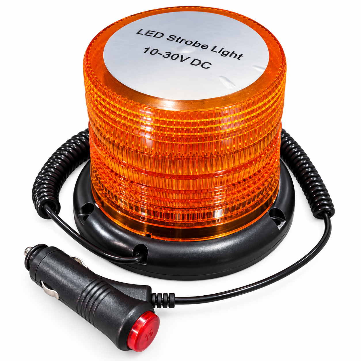 faro luz led emergencia giratoria Ámbar base magnética 72 led 10 30v prewaramb