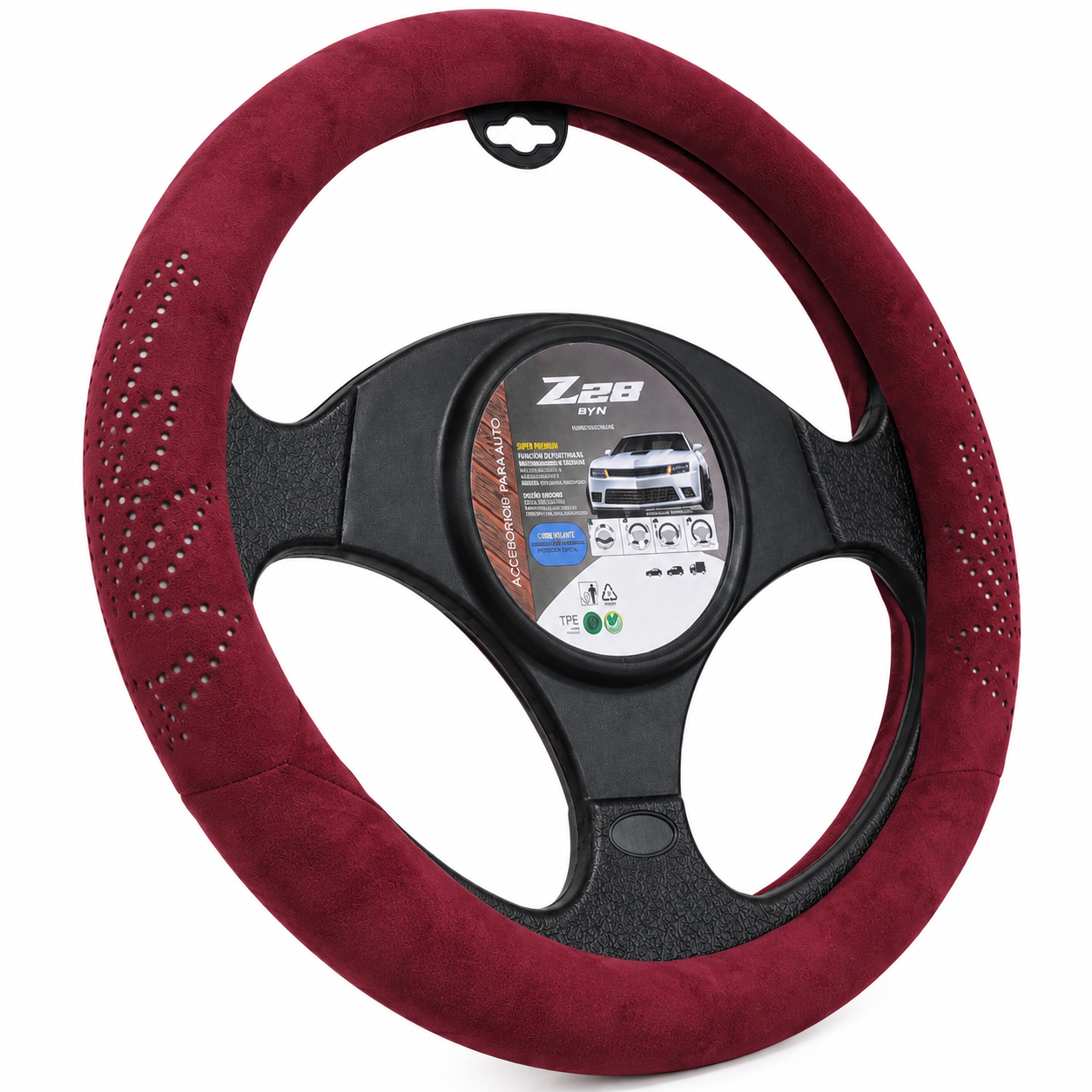 cubre volante bordó gamuza 38 cm cv 014