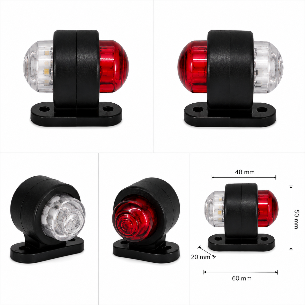 faro led bicolor kobo kb s117bla 12/24v 1.6w rojo blanco