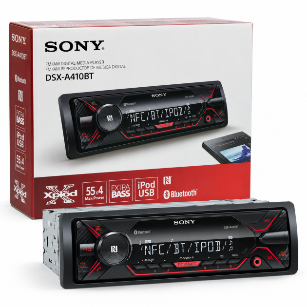 autoestéreo sony bluetooth usb aux nfc 55w x4 dsx a410bt