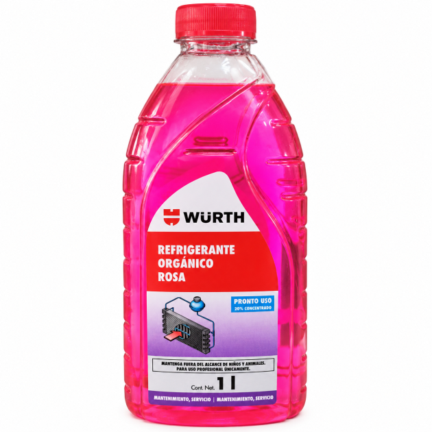 agua refrigerante anticongelante würth larga vida rojo 15°c 5l (copia)