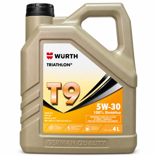 aceite wurth triathlon t9 5w30 100% sintético 4 litros