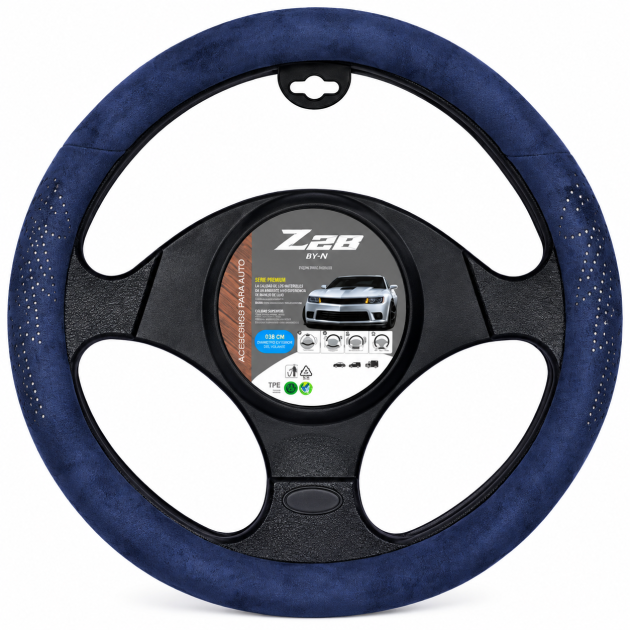 cubre volante azul gamuza 38 cm – cv 013