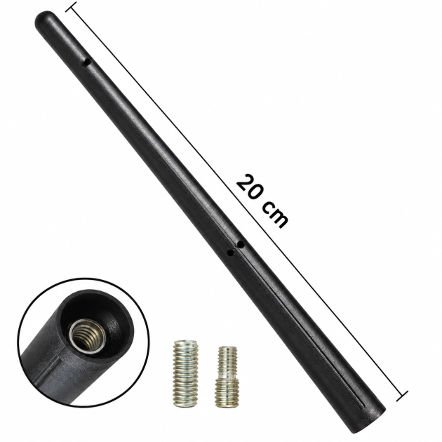 antena de techo universal antico megaflex 20cm am/fm hs311