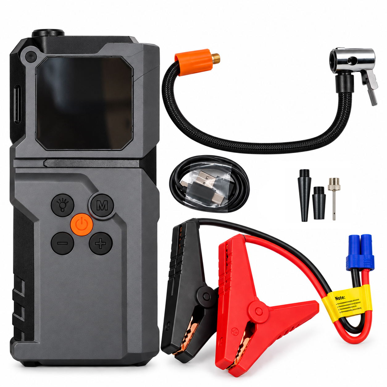 arrancador 12v 10 en 1 compresor 150 psi power bank an26 130