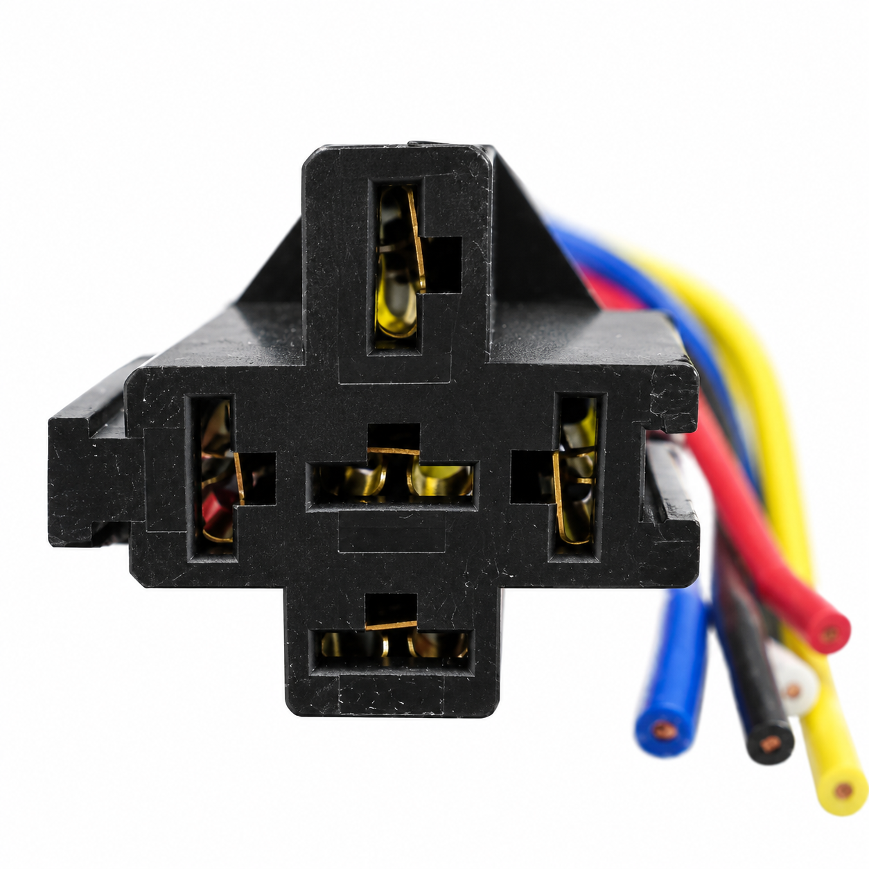 zócalo para relay relé 5 pines con cables kit x2 universal