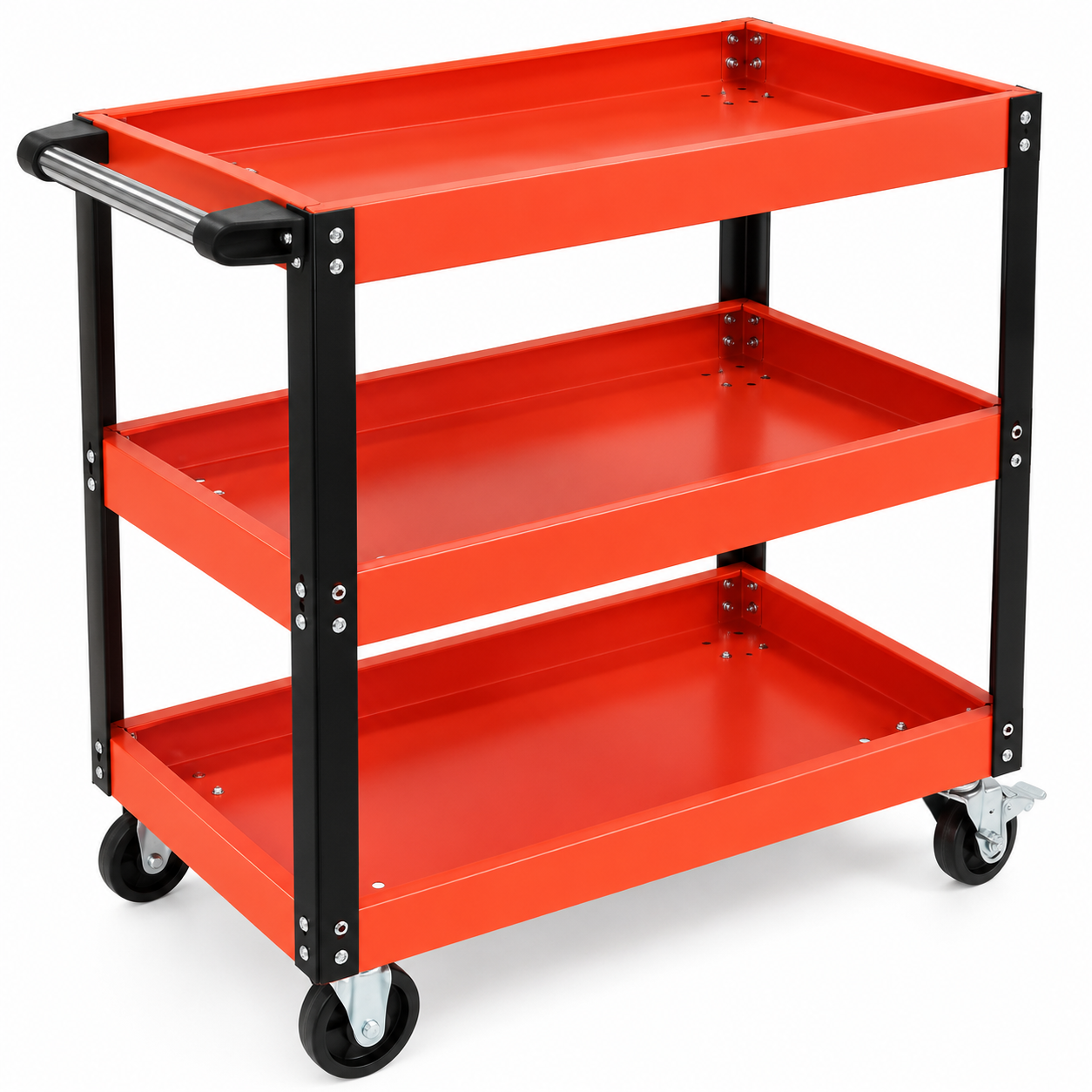 carro porta herramientas 3 bandejas con ruedas 80x66x35 cm
