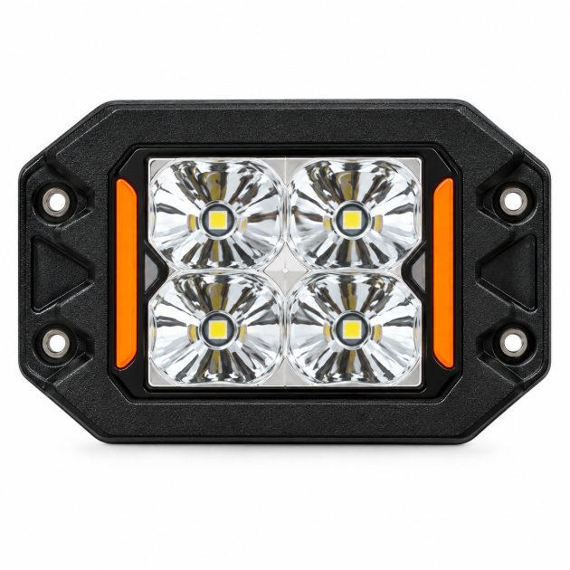 faro led iron ir100 60w 7200lm 12/24v con giro Ámbar 10.6cm