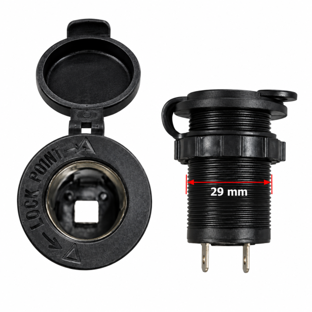 toma encendedor 12v para auto moto camión con tapa 26 133