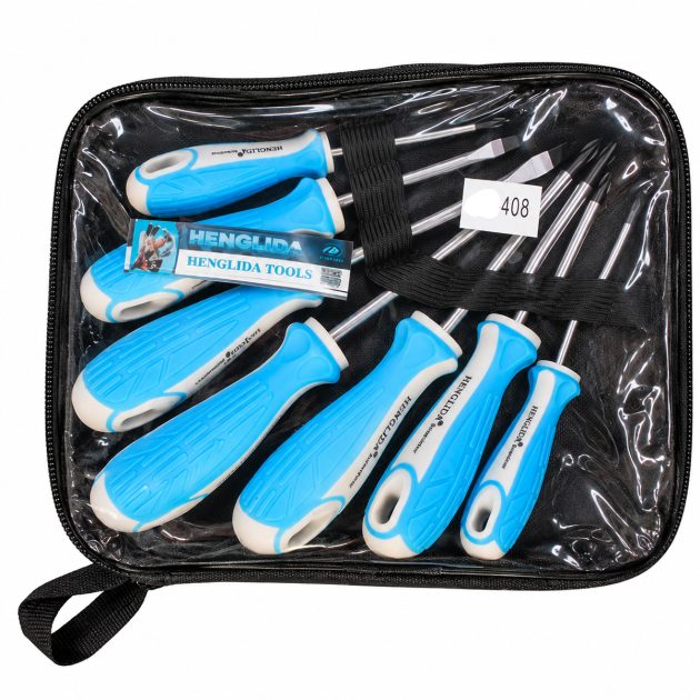 juego destornilladores henglida 8 piezas planos phillips estuche