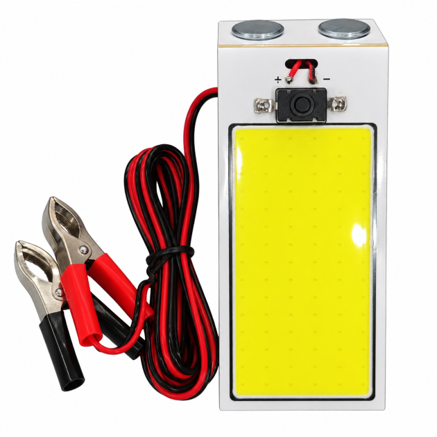 lámpara plafon de trabajo led cob magnética con pinzas 12v